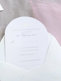 Luxury Wedding Invitation Suite with Watercolour Venue and Gold Foil | Villa Padierna Palace Marbella | Bespoke Commission for B&H