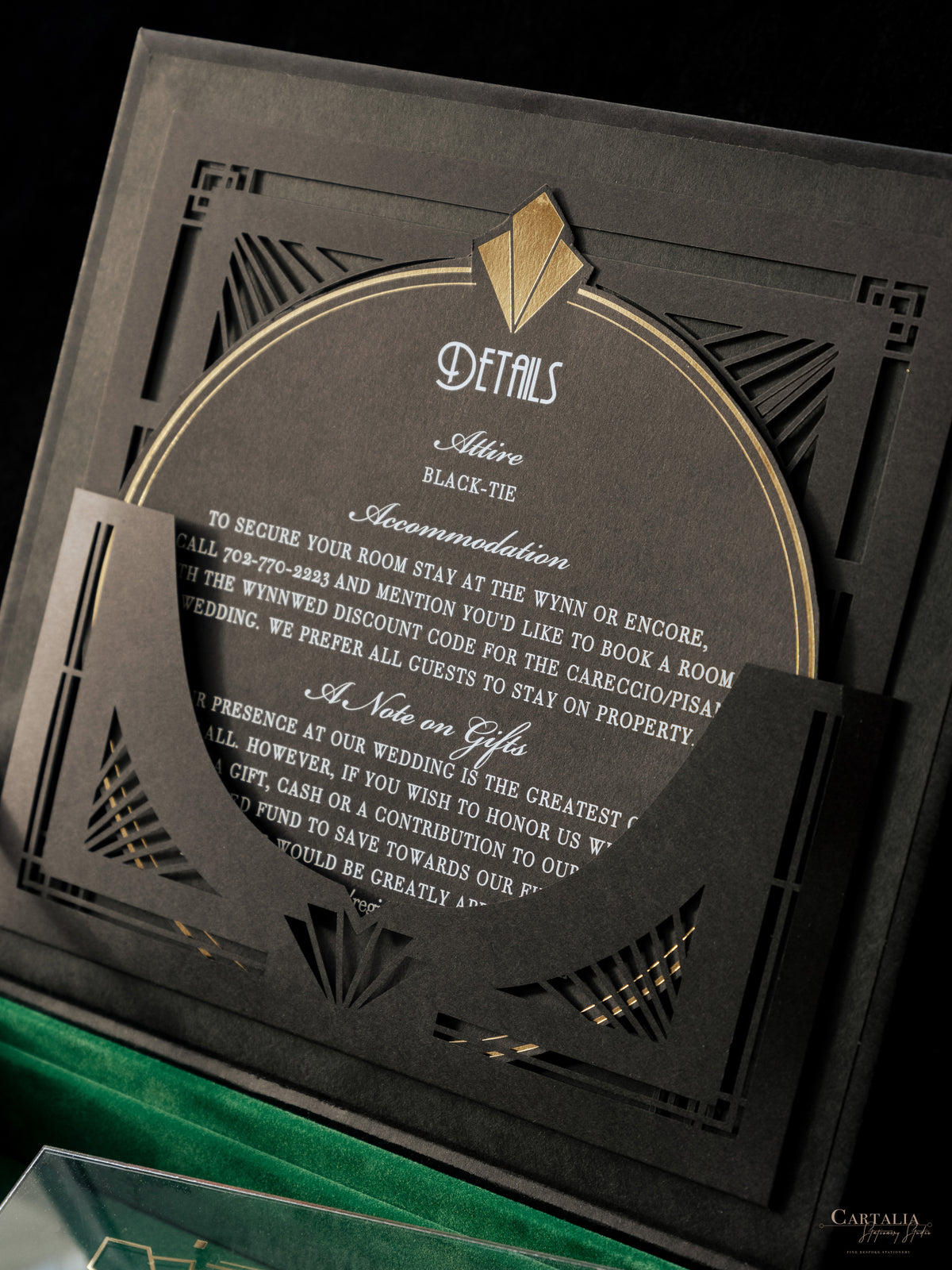 Luxury Boxed Invitation: Gold Foil Casino, Las Vegas Art Deco Wedding – Cartalia luxury-boxed-invitation-gold-foil-casino-las-vegas-art-deco-wedding-cartalia