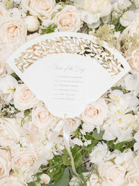 Luxury Wedding Petal Program Fan | Order of Service