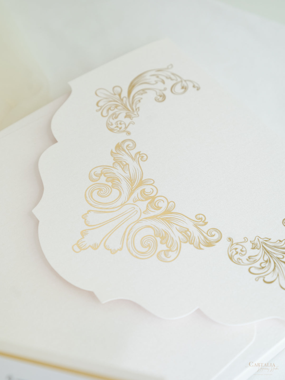 Caja a medida Golden Couture: Diseño personalizado en 3D | Comisión R&amp;N a medida