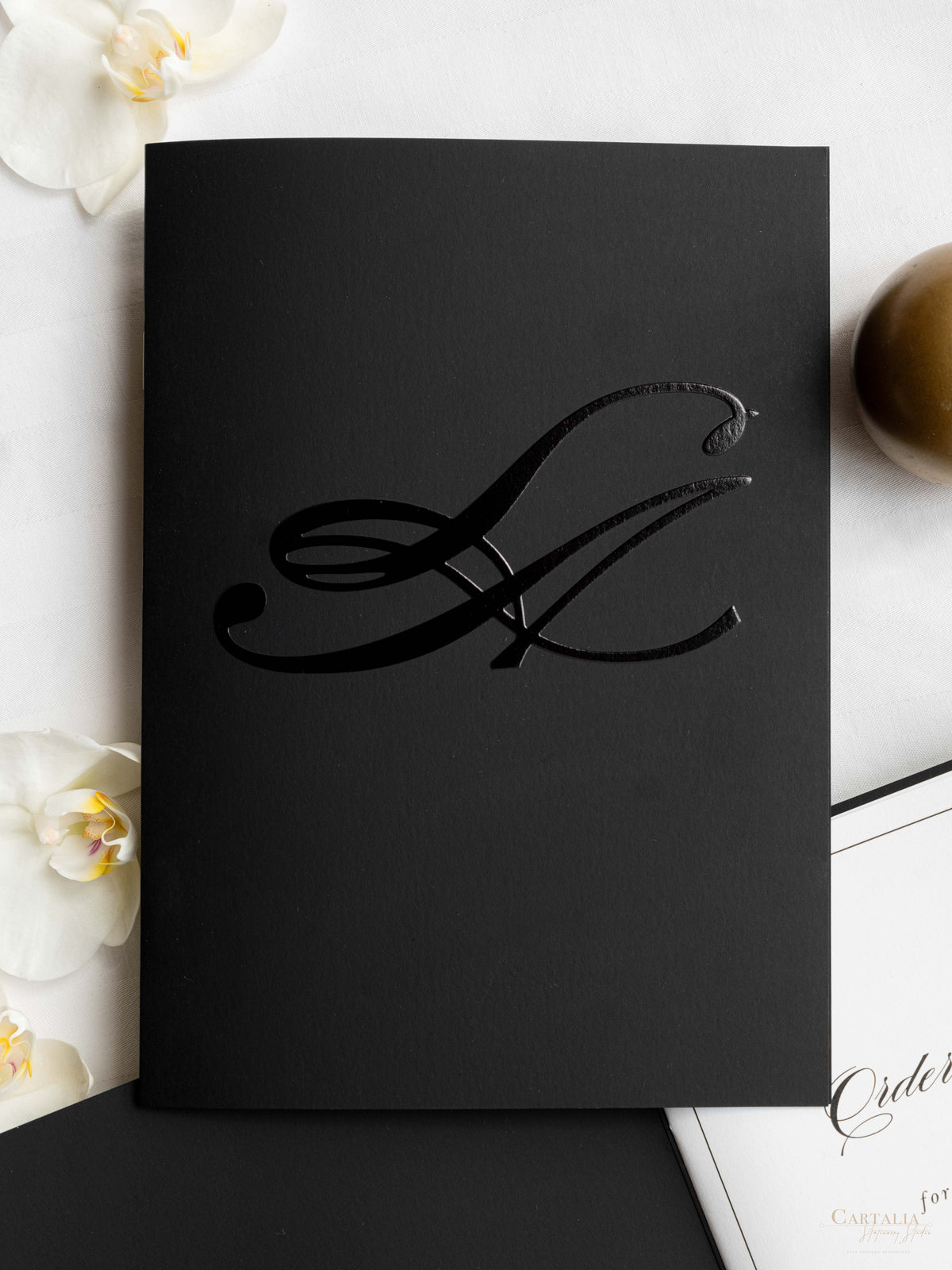 BESPOKE Order Of Service Booklet With Foil Monogram