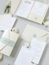 Custom Wedding Venue Illustration |  Foiled Venue Invitation Pocket Suite in Classic Envelope Fold in Gold Foil | SAMPLE