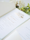 Custom Wedding Venue Illustration |  Foiled Venue Invitation Pocket Suite in Classic Envelope Fold in Gold Foil | SAMPLE
