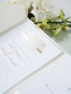 Custom Wedding Venue Illustration |  Foiled Venue Invitation Pocket Suite in Classic Envelope Fold in Gold Foil | SAMPLE