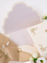 Luxury Pocket Invitation with Gold Foil | Villa Cimbrone | Bespoke Commission R&J