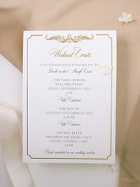 Luxury Pocket Invitation with Gold Foil | Villa Cimbrone | Bespoke Commission R&J