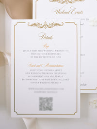 Luxury Pocket Invitation with Gold Foil | Villa Cimbrone | Bespoke Commission R&J