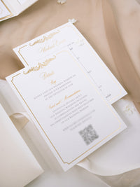 Luxury Pocket Invitation with Gold Foil | Villa Cimbrone | Bespoke Commission R&J