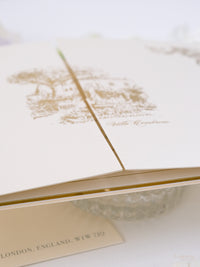 Invitación de bolsillo de lujo con lámina dorada | Villa Cimbrone | Comisión R&amp;J a medida