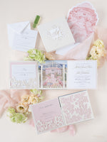Bespoke Couture 3D Box Invitation With Laser Cut Gate | Venue of Villa Ephrussi | Bespoke Commission M&J