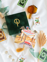 Bespoke Las Vegas Watercolour Wedding Thank You Cards with Gold Foil & Velvet Box