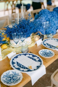 Lemons and Sicilian Tiles Place Card | Bespoke Commission L&M