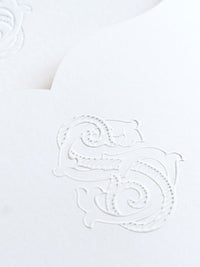Luxury Watercolour Villa Cora Pocket with Letterpress and Deckled Edge Envelope | Bespoke Commission for S&S