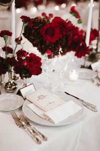 Villa Erba | Luxury Velvet Hard Back Folio Invitation with Gold Foil and Ribbon in White Velvet with Custom Venue |  Lake Como, Italy | F&J (Copy)