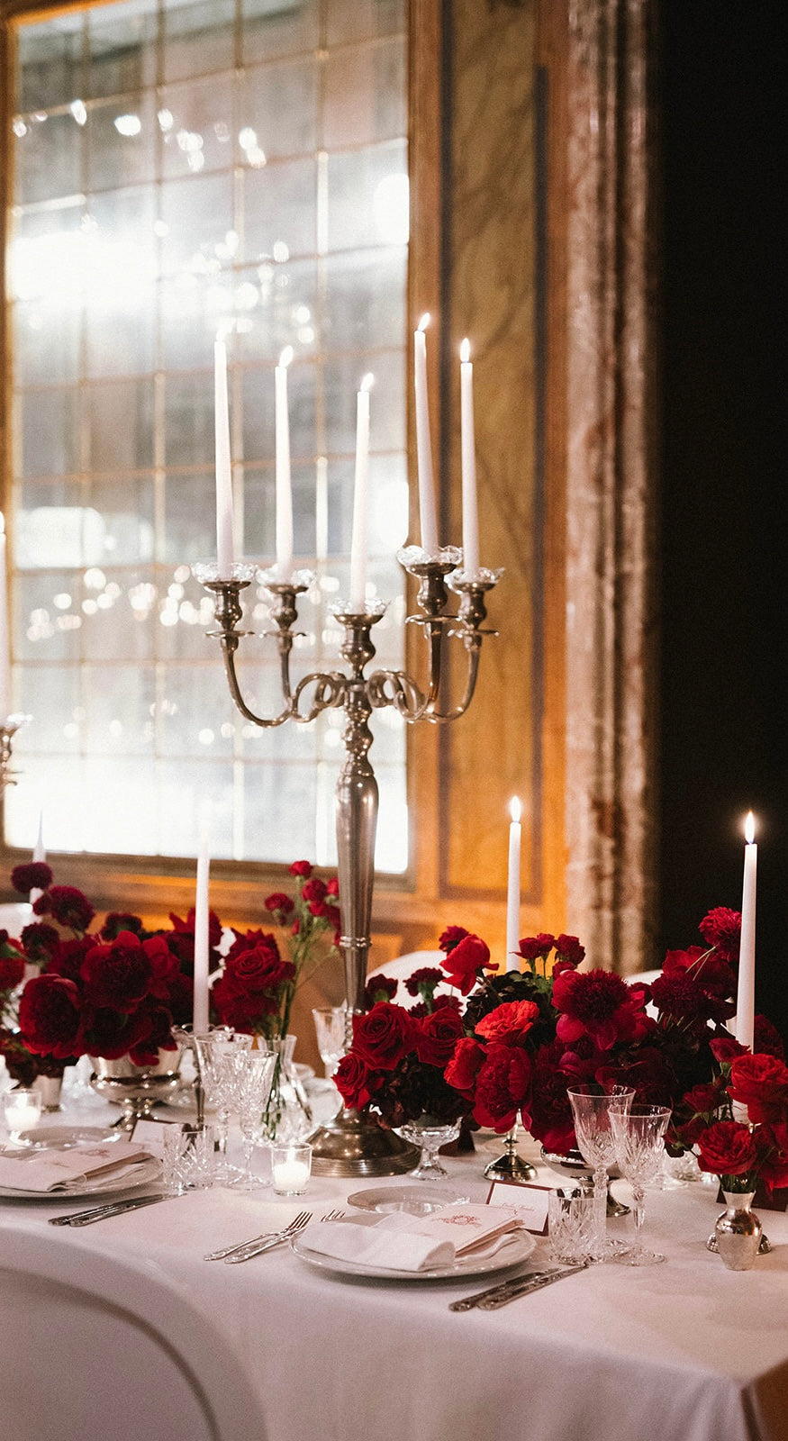 Villa Erba | Custom Deckled Wedding Menu & Place Cards in Deep Red & Burgundy with Monogram |  Lake Como, Italy | F&J