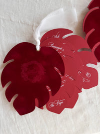 Custom Wedding Fan / Booklet for Tropical and Destination Wedding in Velvet