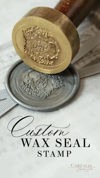 Add-On: Custom Wax Seal in Any font / Motif with Wax Seal Stamp