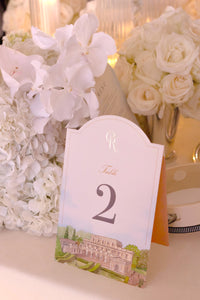 Luxury Arch Table Name / Number | Villa Miani, Rome