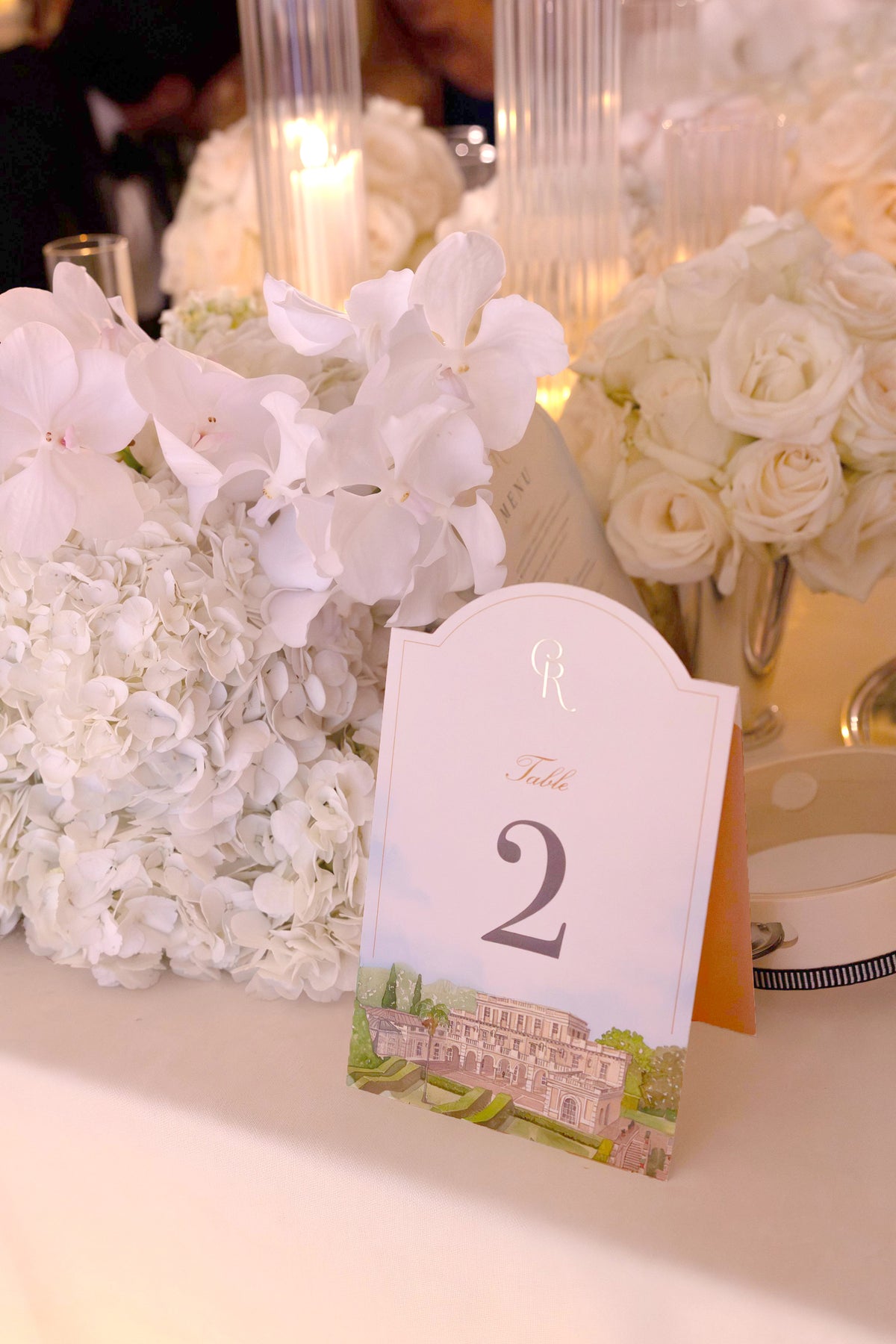 Luxury Arch Table Name / Number | Villa Miani, Rome