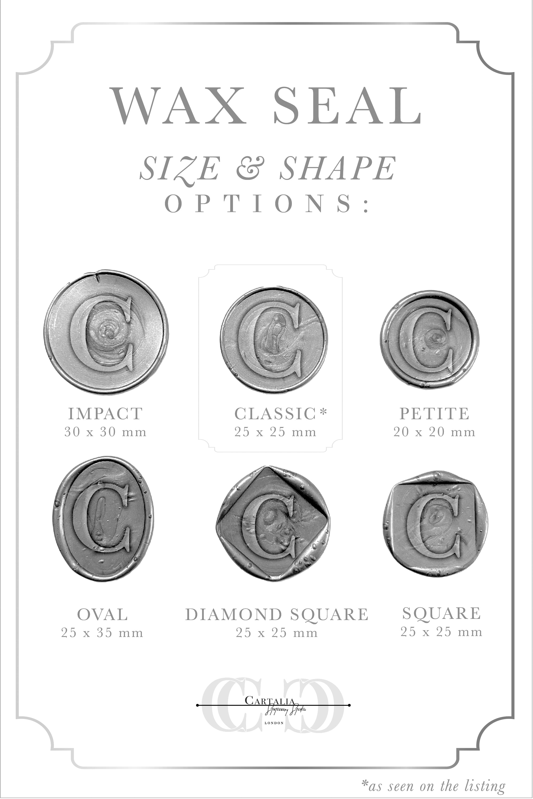 wax2447様 ご購入予定品 Wax Seal Stamp in Pearlised Pearl – Cartalia