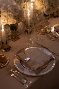 Arch Plate Menu Design with Venue Watercolor | Villa Miani, Rome