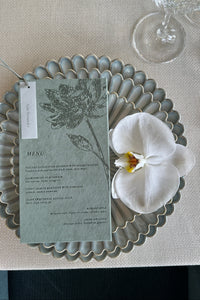 Luxury Velvet Hardbound Wedding Menu | Bespoke Laser-Etched Menu Cover