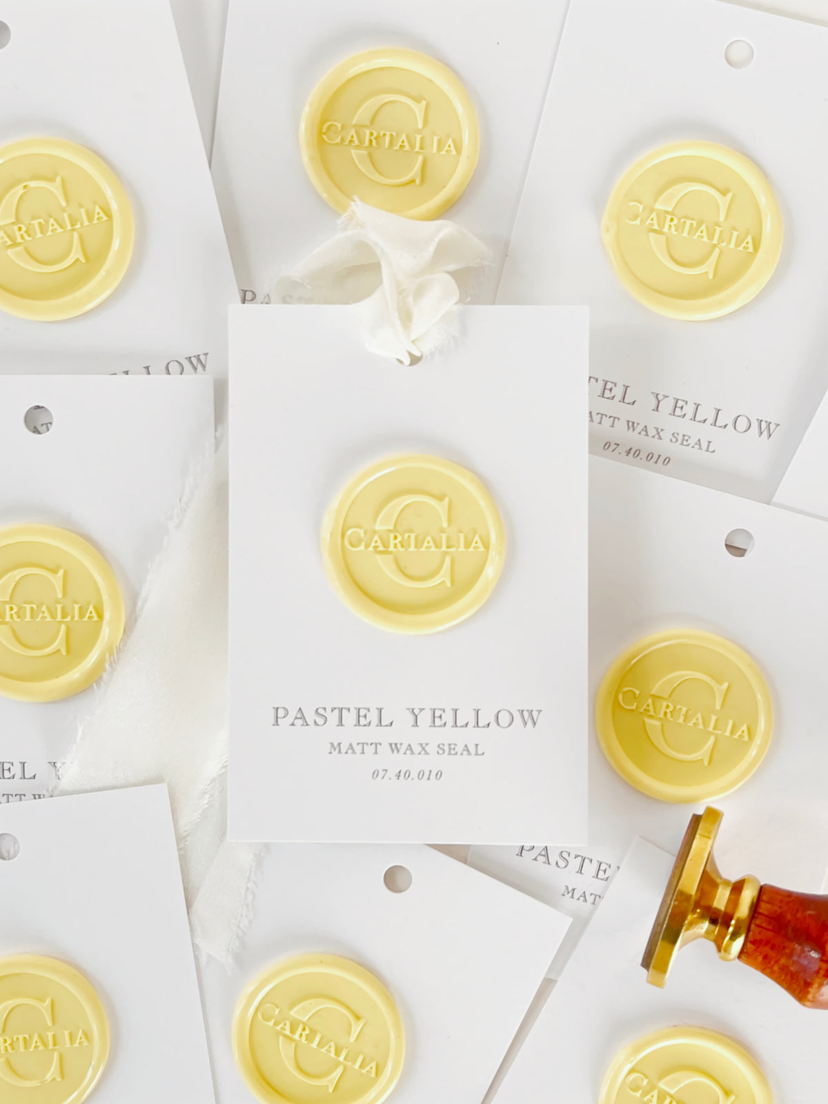 Wax Seal Stamp in Pastel Yellow Matt