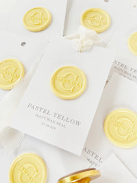 Wax Seal Stamp in Pastel Yellow Matt
