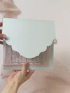 Bespoke Commission Illustration Venue Ornamental Gate Laser Cut Modern Square Wedding Invitation Die Cut Envelope + Rsvp Card
