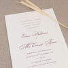 Elegant Triple Embossed Sunk Frame with Lined Envelopes and Classic Calligraphy Wedding Day Invitation