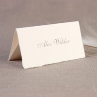 Traditional White Place Card