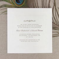 Embossed 710gsm Luxury Letterpress Elegant Day Invitation