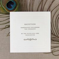 Embossed 710gsm Luxury Letterpress Elegant Save the Date / Reply / RSVP