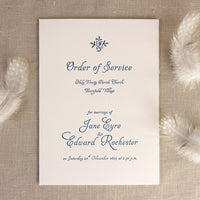 Letterpress Pastel Order of Service/Menu