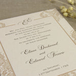Embossed Damasque Evening Invitation