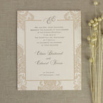 Embossed Damasque Evening Invitation