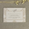 Embossed Damasque Reply, Rsvp Card