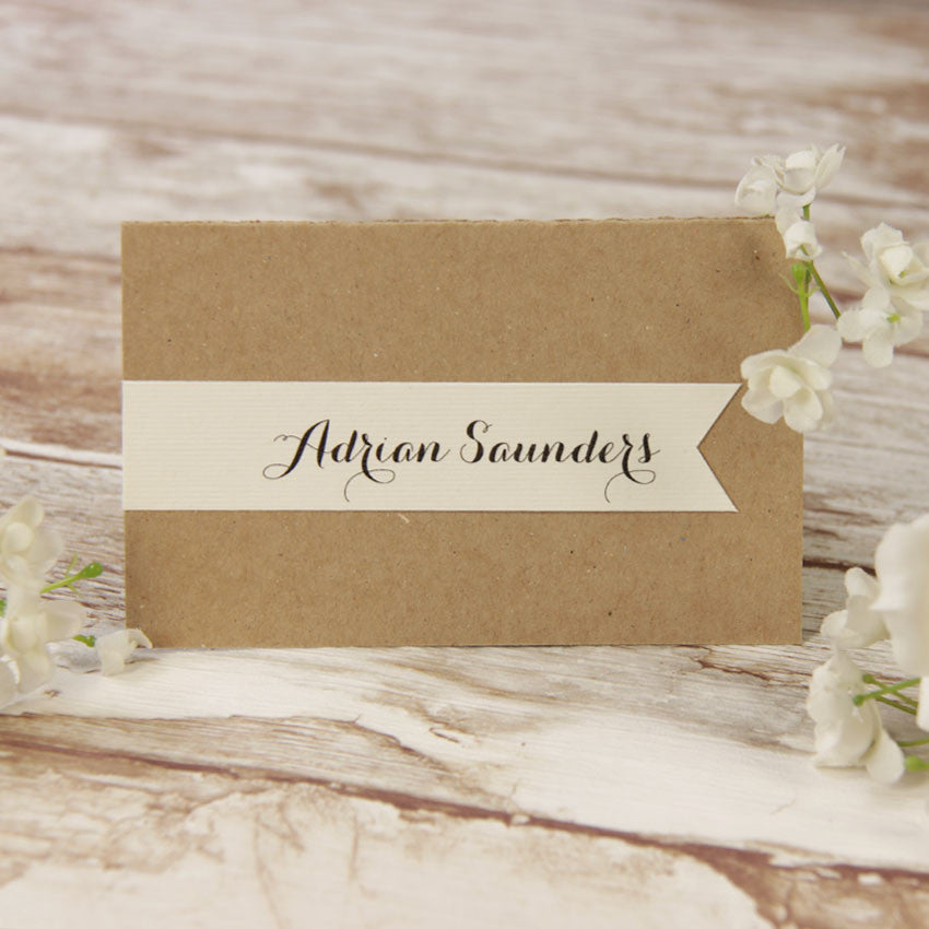 Rustic Flower Wedding Place Card