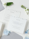 Silver Foil Confetti Dotted Wedding Invitation Suite Foil Monogram, RSVP + Envelopes