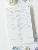 Silver Foil Confetti Dotted Wedding Invitation Suite Foil Monogram, RSVP + Envelopes