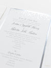 Silver Foil Confetti Dotted Wedding Invitation Suite Foil Monogram, RSVP + Envelopes