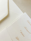 Luxury Classic Pocket fold with 4 inserts Wedding Invitation Suite with Gold Foil