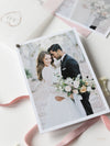 Thank you Card in Vellum with Rose Gold Accents with your Own Photo