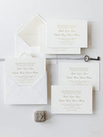 Timeless Embossed Frame Luxury 710 gsm Card with Gold Foil Invitation