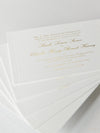 Timeless Embossed Frame Luxury 710 gsm Card with Gold Foil Invitation