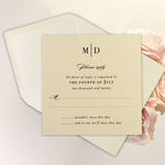 Cream Champagne Metallic Luxury RSVP / Extra Info / Accommodation Card
