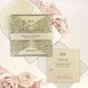 Cream Champagne Metallic Luxury RSVP / Extra Info / Accommodation Card