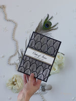 Luxury Glittering Art Deco 20s Gatsby Gate Laser cut Order of Service
