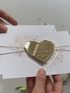 Romantic Roses Save the Date with Gold Mirror Geometric Heart Plexi Magnet