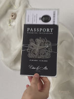 Black Luxury Passport Wedding Invitation Suite with Silver Glitter & Real Silver Foil